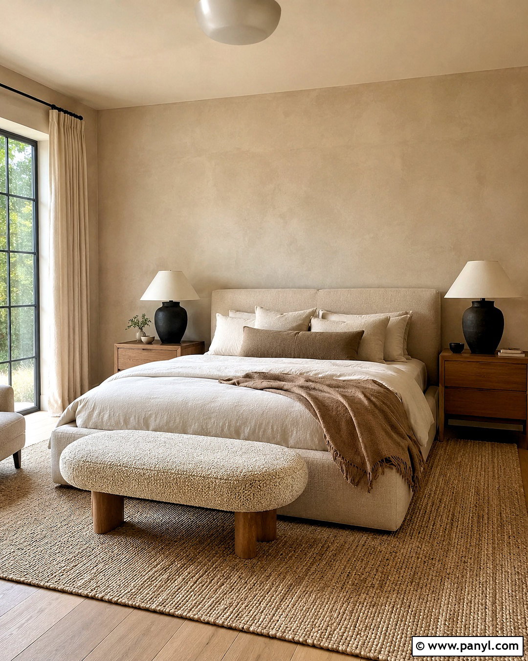 Beige Lime Plaster Bedroom - 20 lime plaster walls