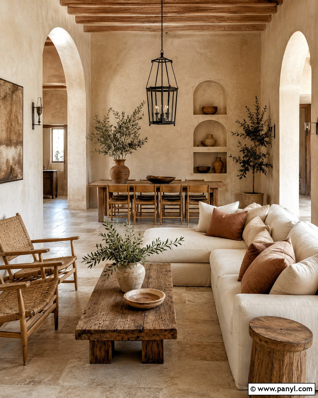 Beige Lime Wash Mediterranean Room - 20 beige lime wash ideas