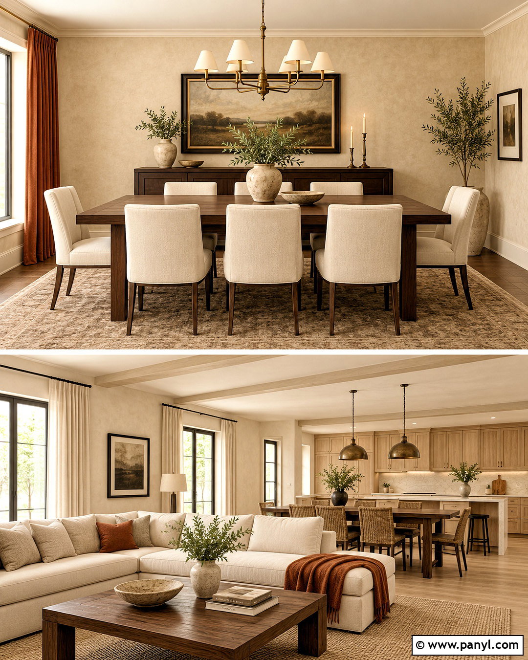 Beige Lime Wash Open Plan Room - 20 beige lime wash ideas