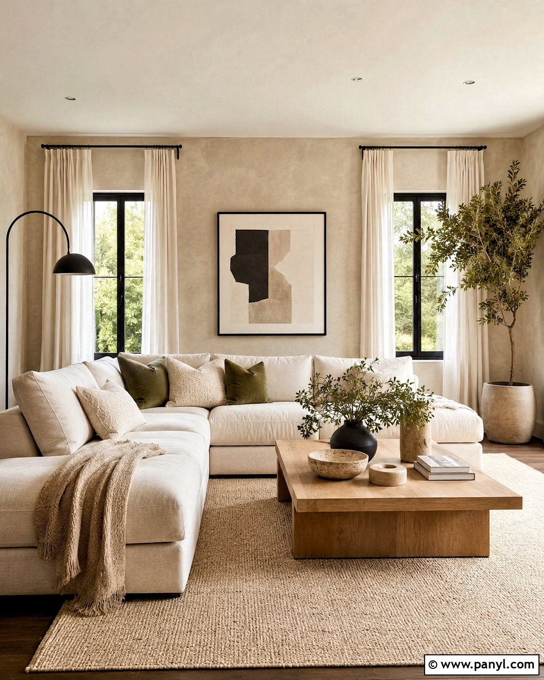 Beige Lime Wash With Black Accents - 20 beige lime wash ideas