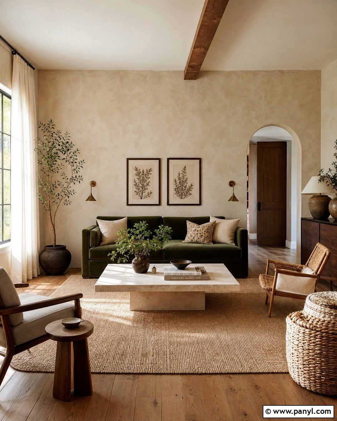 Beige Limewash And Olive Green - 25 Limewash Color Combinations