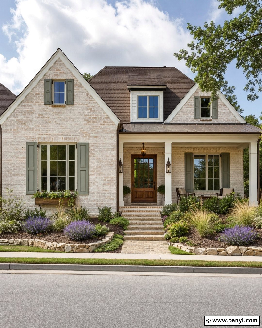 Beige Limewash And Sage Exterior Trim - 25 Limewash Color Combinations