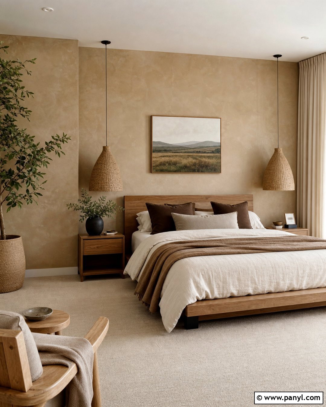 Beige Limewash Bedroom - 50 Limewash Walls