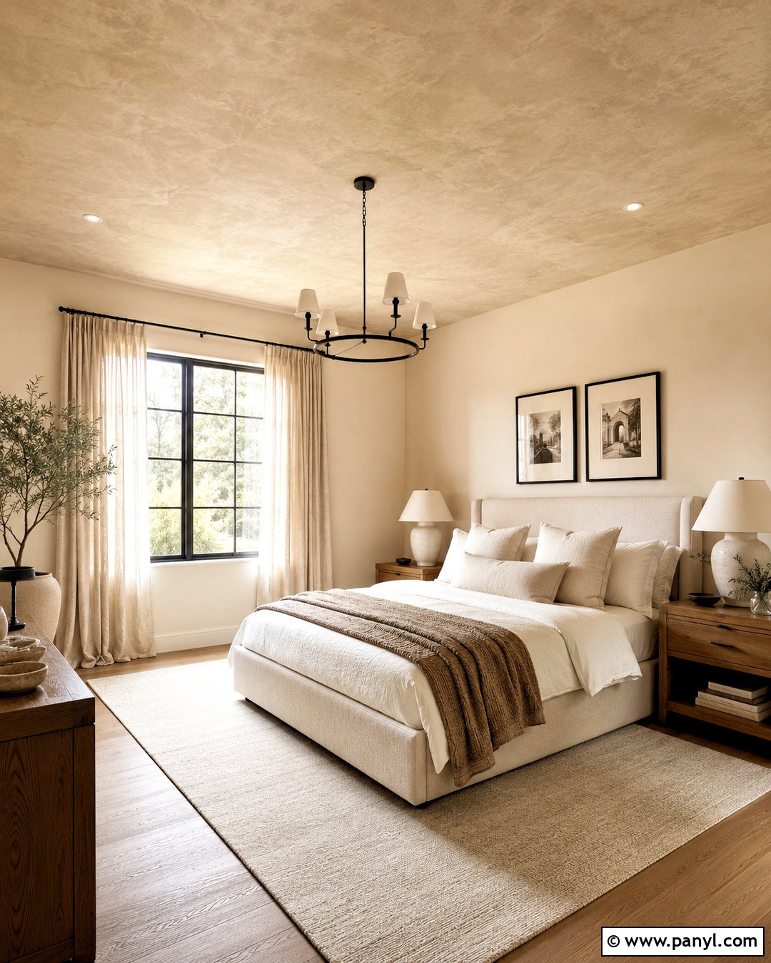 Beige Limewash Ceiling Bedroom - 20 limewash ceiling ideas