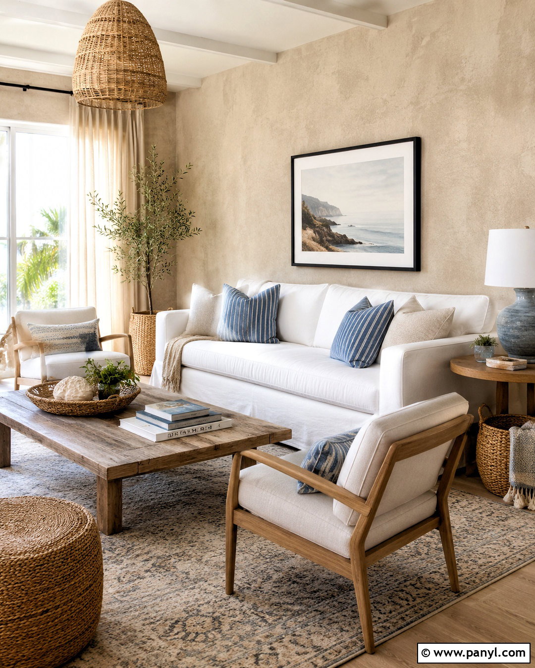 Beige Limewash Coastal Room - 40 Beige Limewash Walls