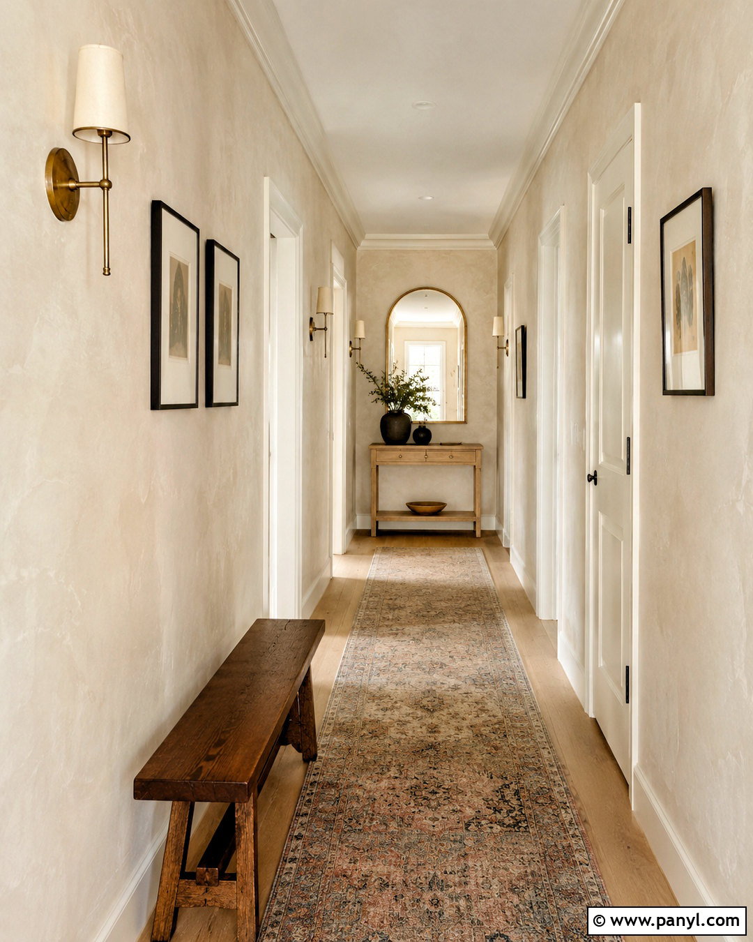 Beige Limewash Hallway - 40 Beige Limewash Walls