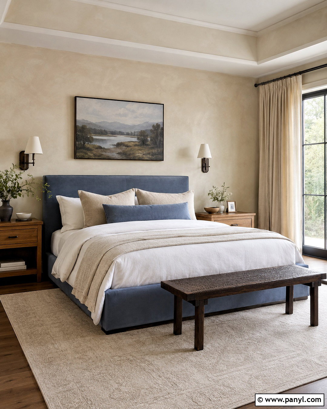 Beige Limewash With Dusty Blue - 40 Beige Limewash Walls