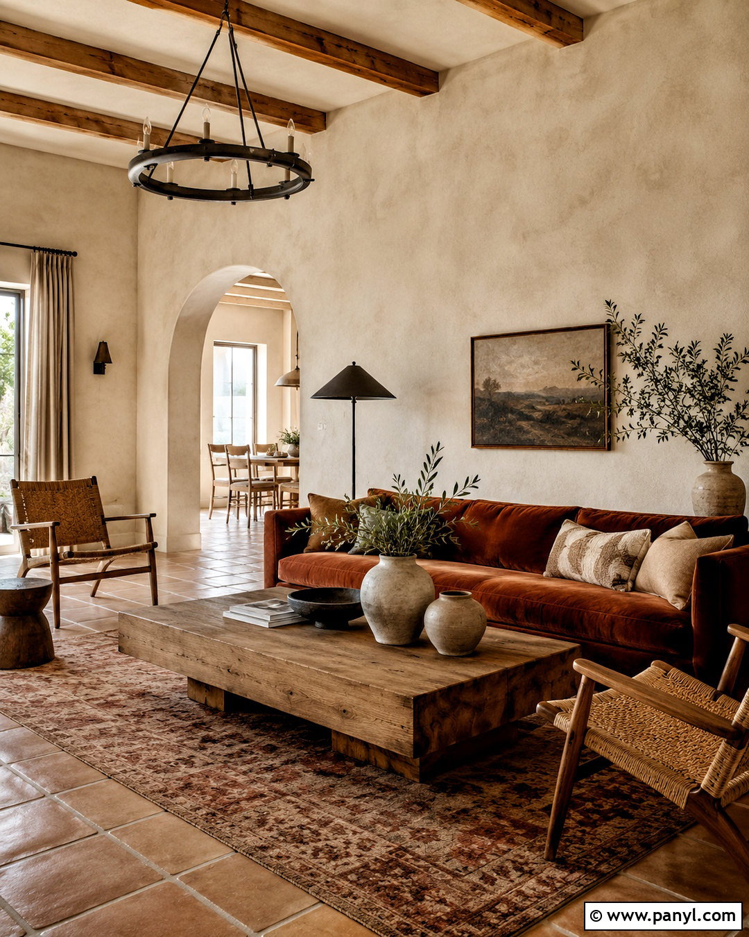 Beige Limewash With Terracotta - 40 Beige Limewash Walls