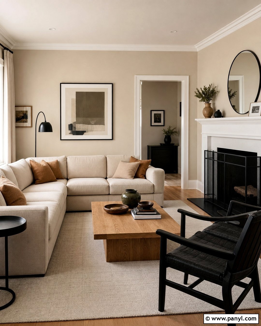 Beige Living Room With Black Accents - 30 beige wall colors for living room ideas