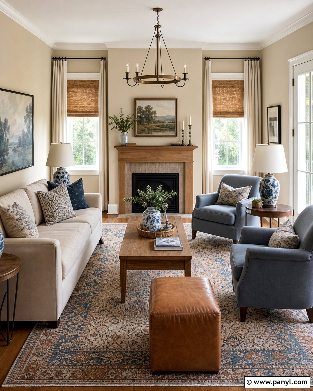Beige Living Room With Blue Accents - 30 beige wall colors for living room ideas