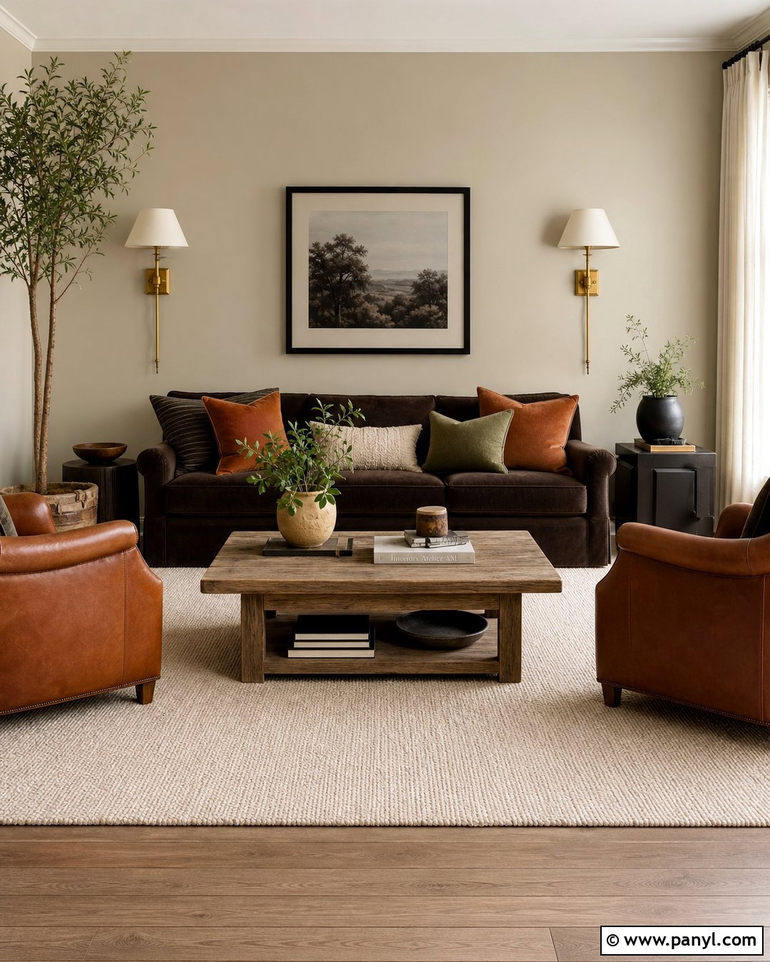 Beige Living Room With Brown Furniture - 30 beige wall colors for living room ideas