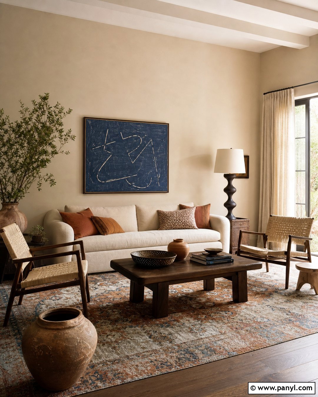 Beige Living Room With Terracotta Accents - 30 beige wall colors for living room ideas