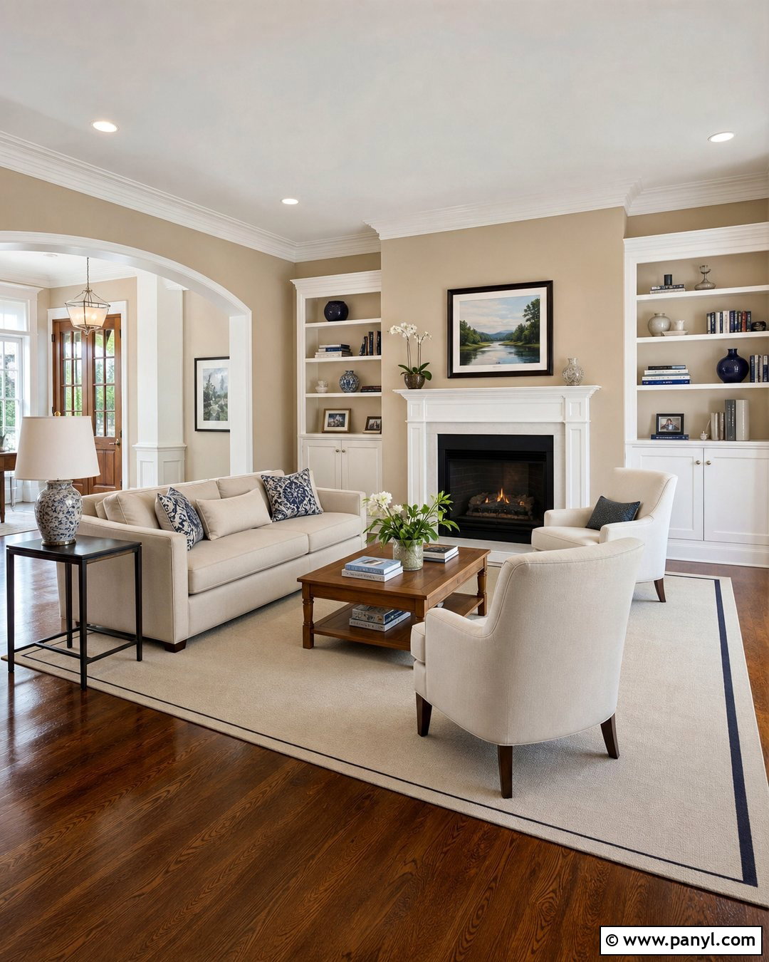 Beige Living Room With White Trim - 30 beige wall colors for living room ideas