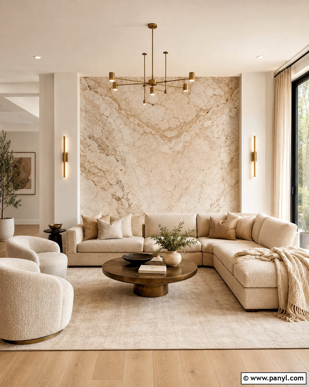 Beige Marble Living Room Wall - 20 marble wall living room ideas