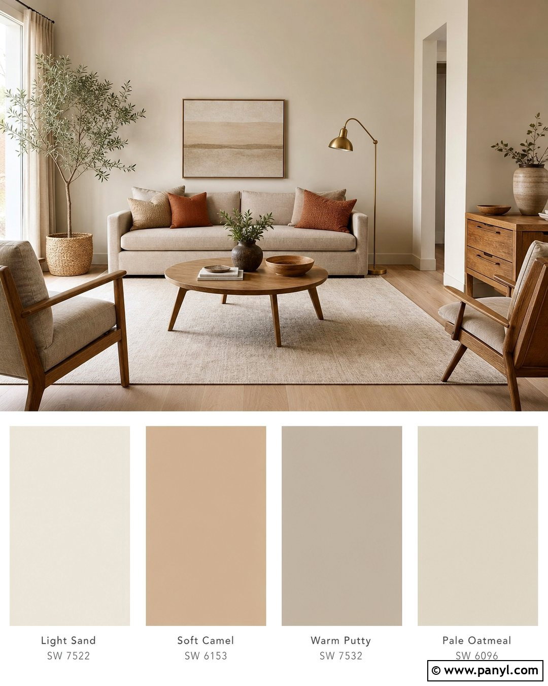Beige Paint Samples In North Facing Room - 25 Paint Samples On Wall Ideas