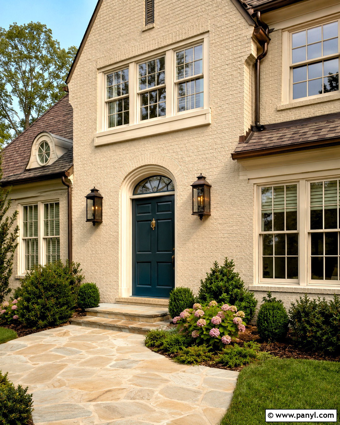 Beige Painted Brick Exterior - 20 painted brick wall exterior ideas