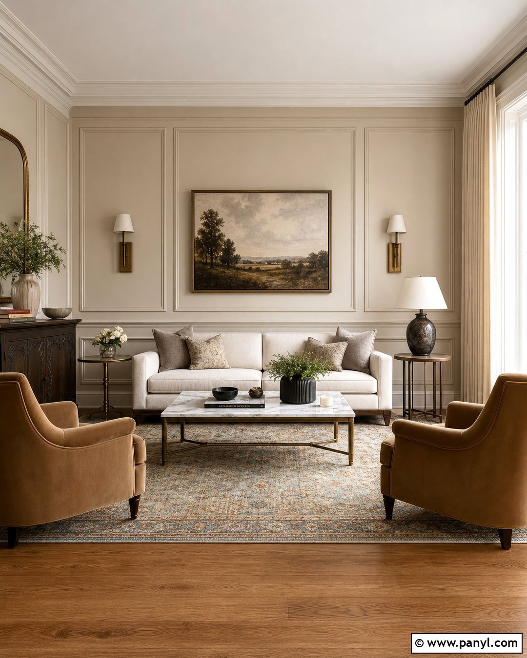 Beige Panel Molding Wall Texture - 45 Beige Wall Texture Ideas