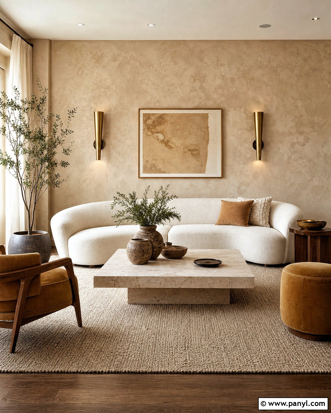 Beige Plaster Accent Wall - 20 beige accent wall ideas