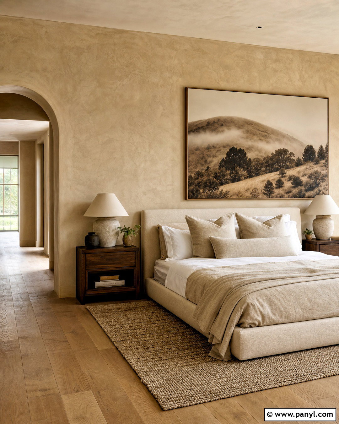 Beige Roman Clay Bedroom - 20 roman clay walls
