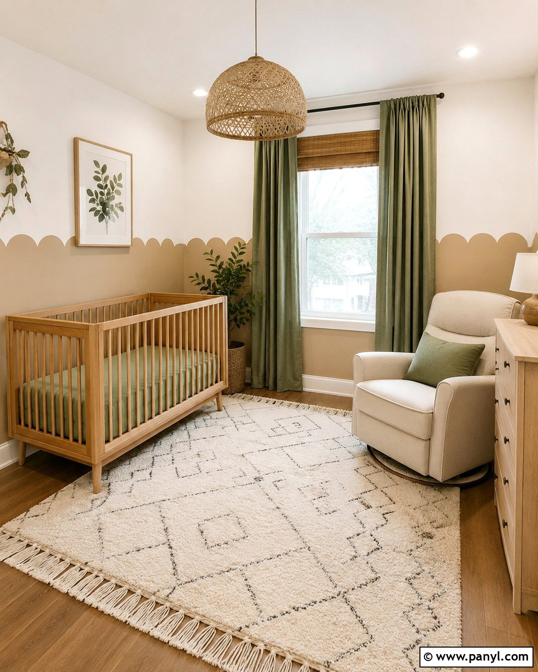 Beige Scalloped Nursery Wall - 20 Beige Scalloped Wall Ideas