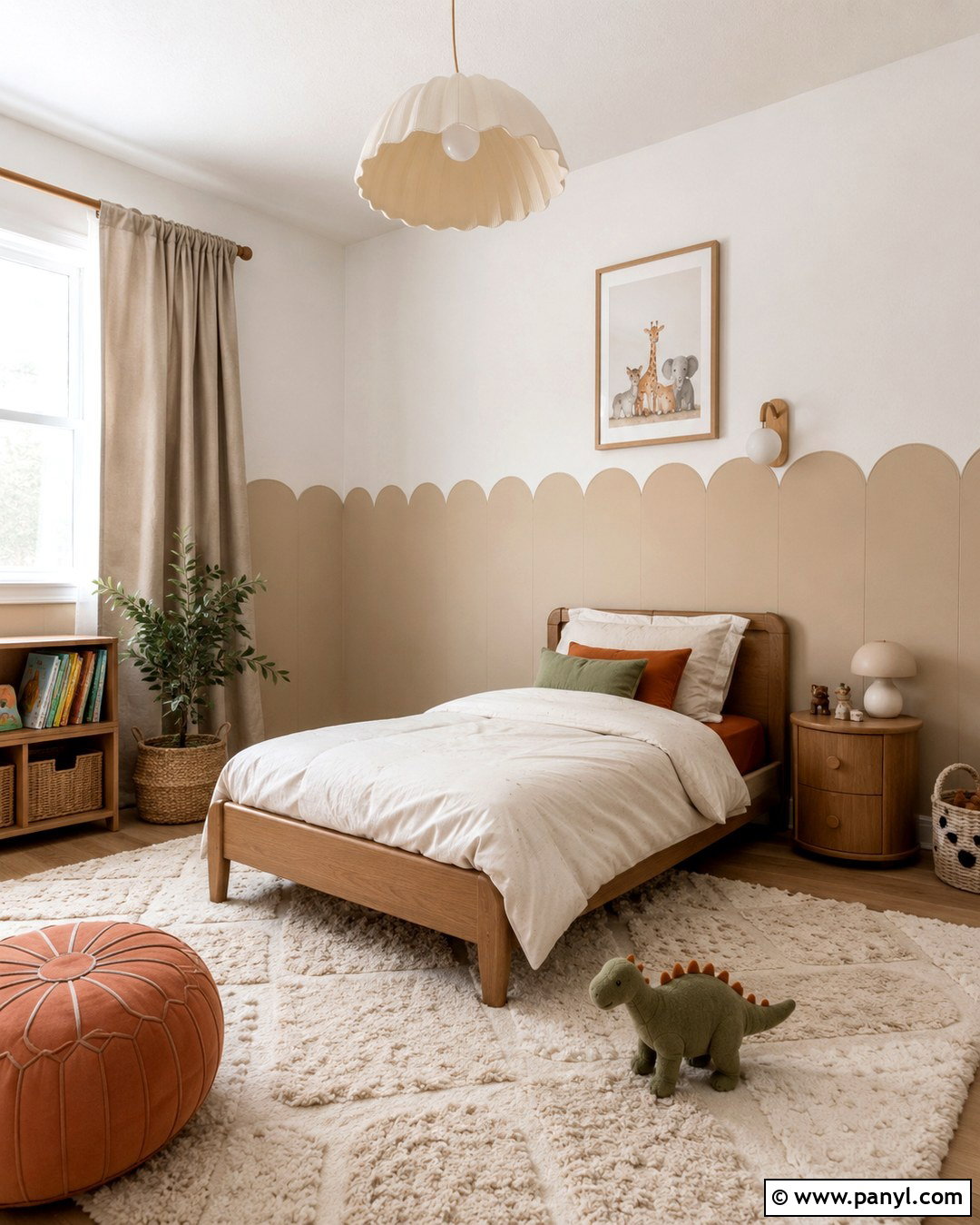 Beige Scalloped Toddler Bedroom Wall - 20 Beige Scalloped Wall Ideas