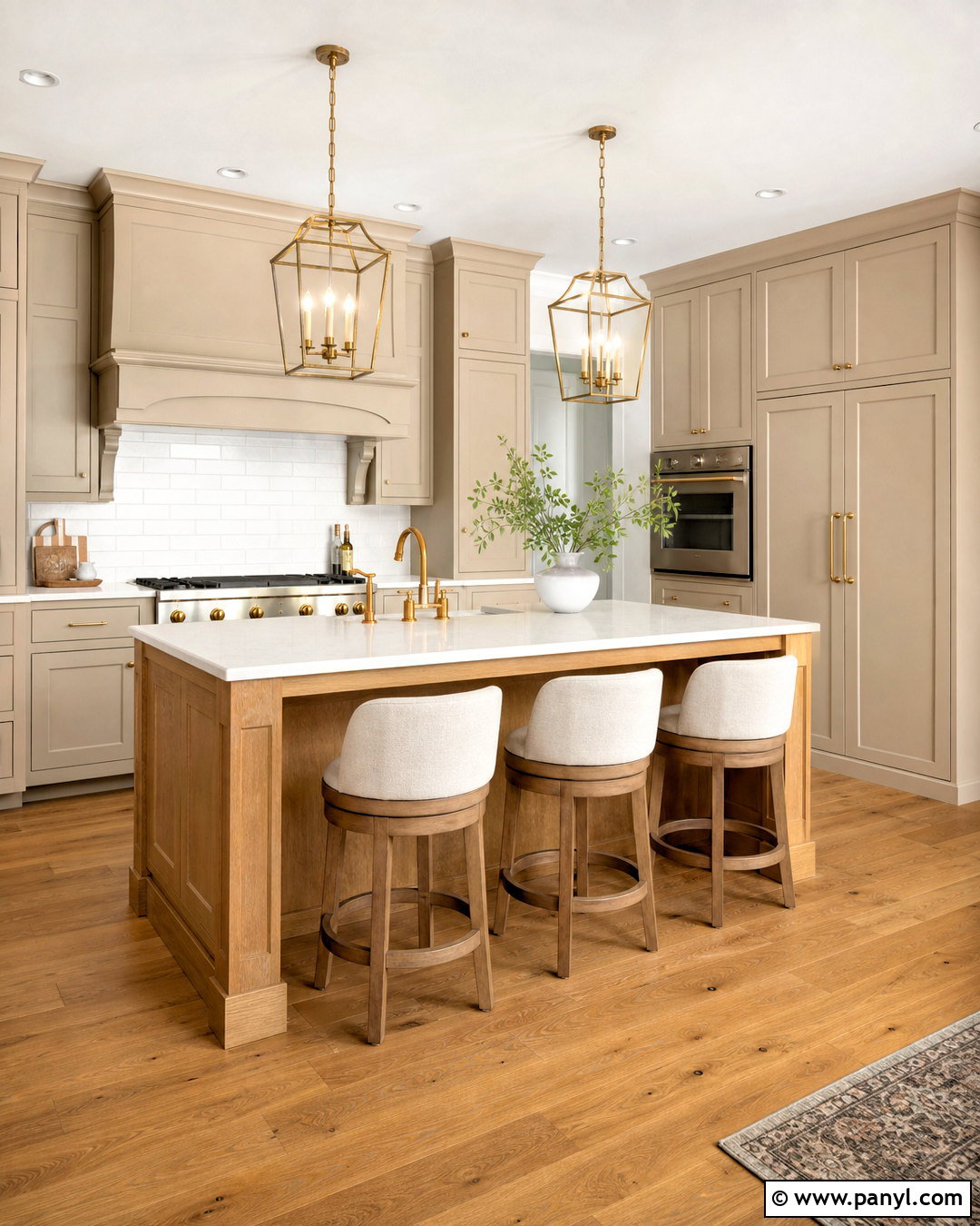 Beige Shaker Kitchen With Wood Island - 20 beige and wood kitchen ideas