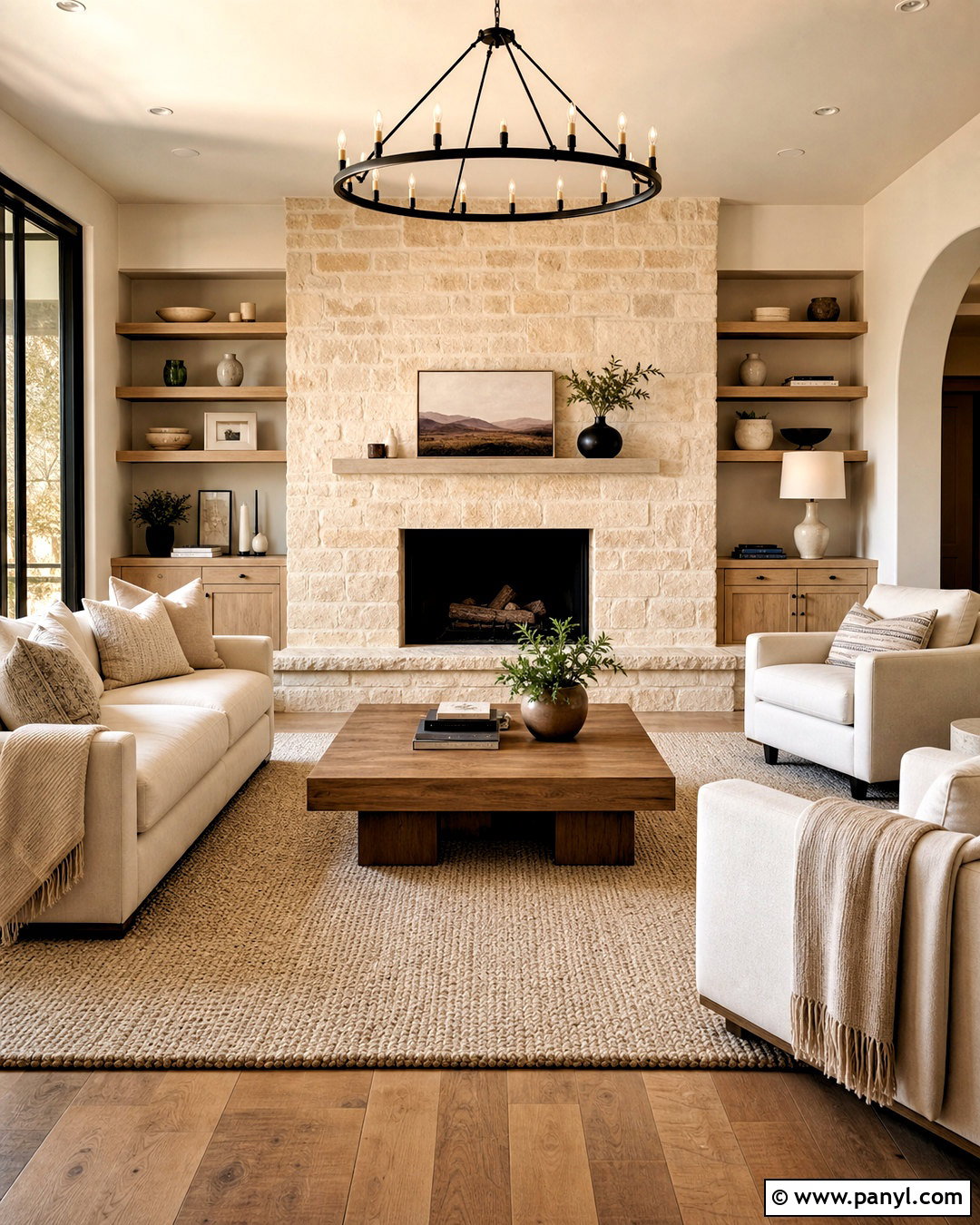 Beige Stone Accent Wall - 20 beige accent wall ideas