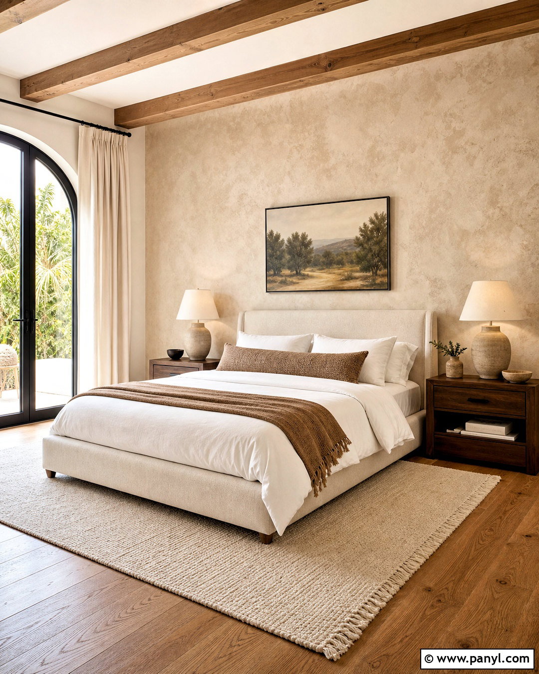 Beige Stucco Bedroom Wall - 20 stucco walls
