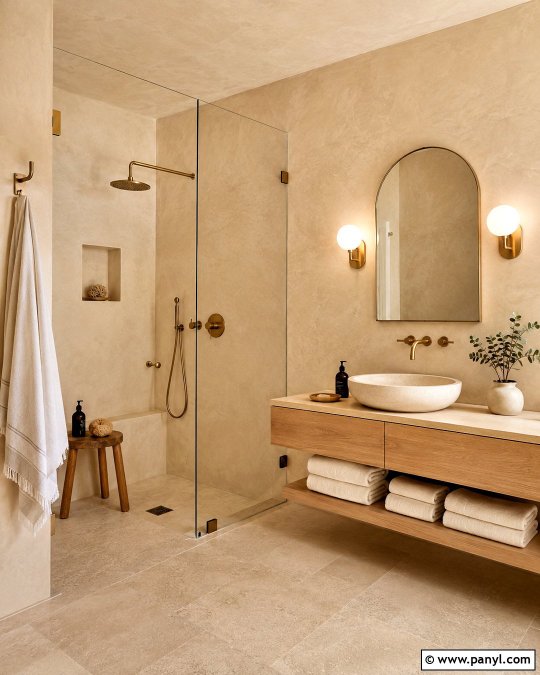 Beige Tadelakt Wall Texture - 45 Beige Wall Texture Ideas