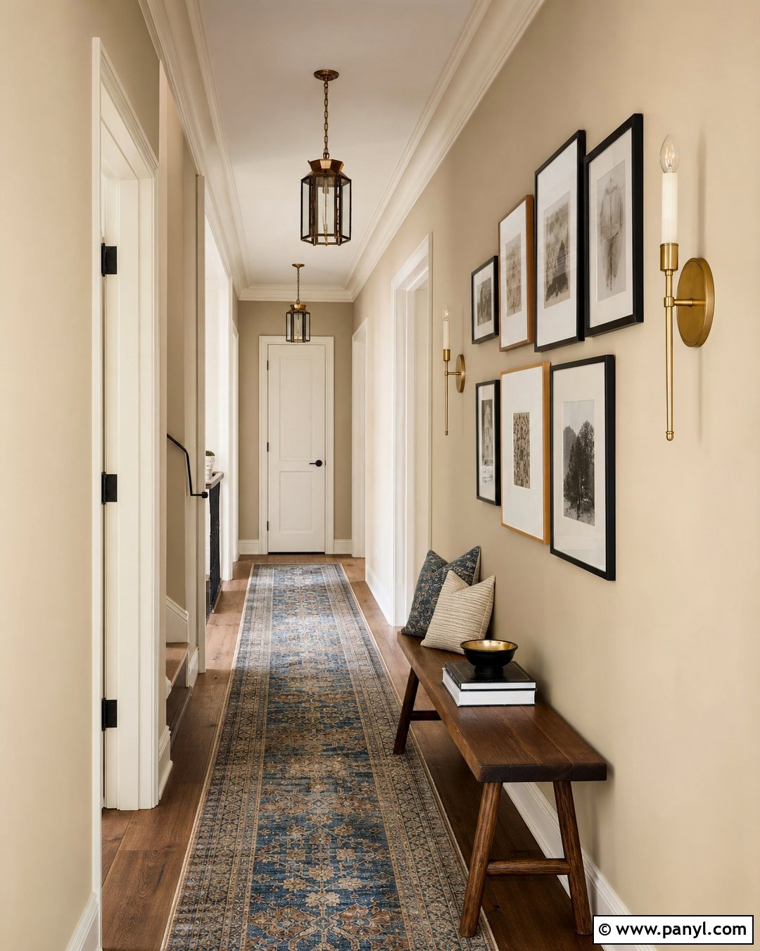 Beige Wall Hallway - 35 beige colour wall ideas