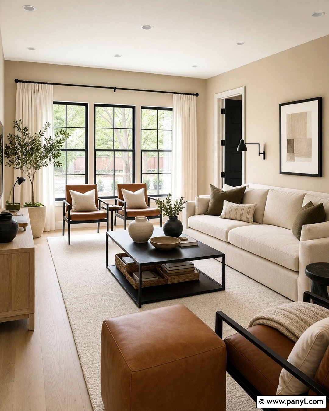 Beige Wall Paint With Black Accents - 20 Beige Wall Paint Sample Ideas