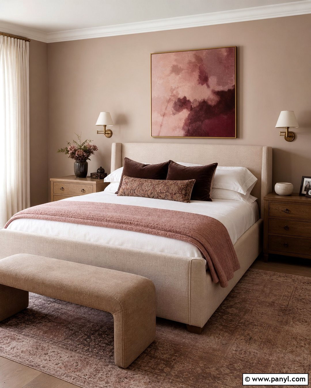 Beige Wall Paint With Blush Pink - 30 Beige Colour Wall Paint Ideas