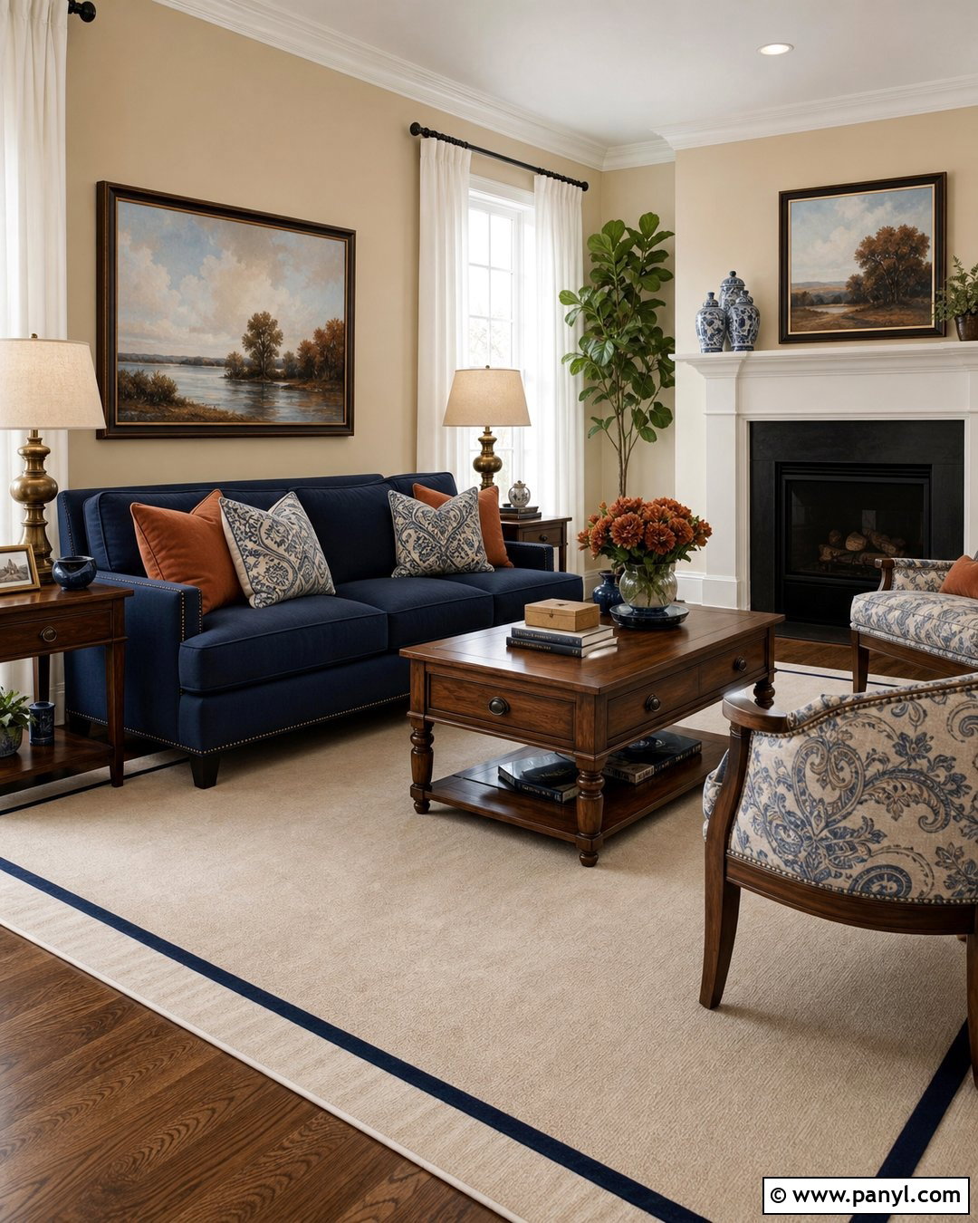 Beige Wall Paint With Navy Blue - 30 Beige Colour Wall Paint Ideas
