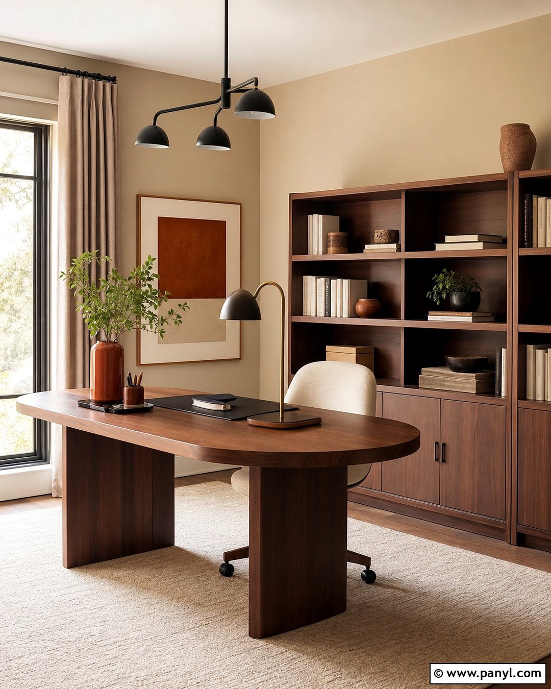 Beige Wall Paint With Walnut Wood - 30 Beige Colour Wall Paint Ideas