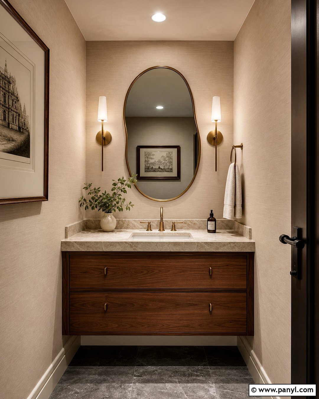 Beige Wall Powder Room - 35 beige colour wall ideas