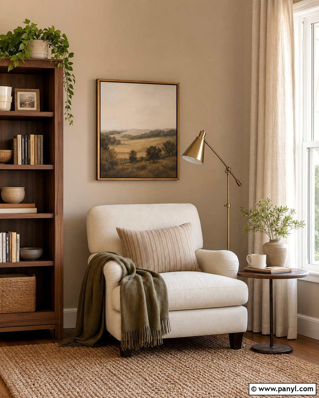 Beige Wall Reading Nook - 35 beige colour wall ideas