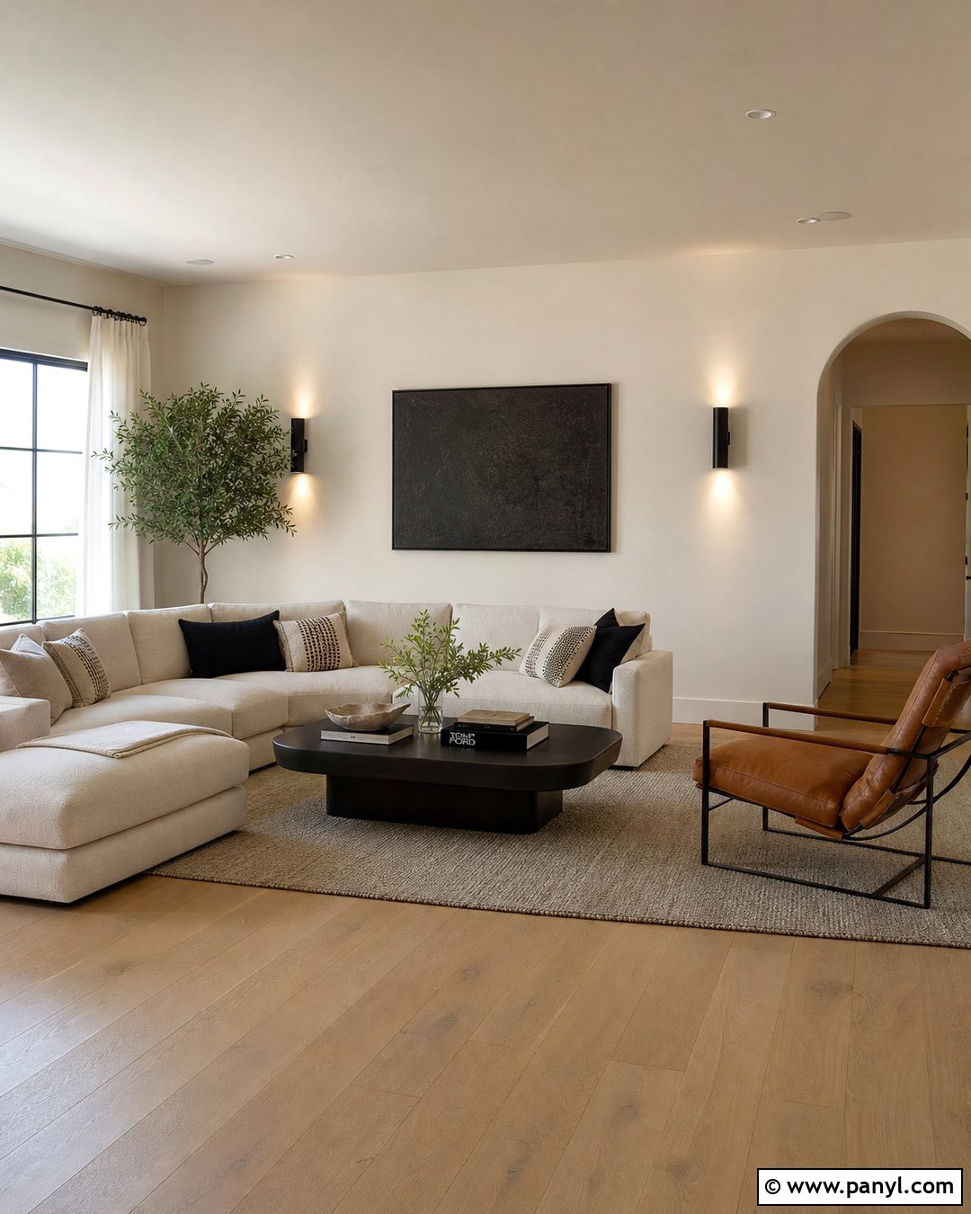 Beige Wall With Black Accents - 35 beige colour wall ideas