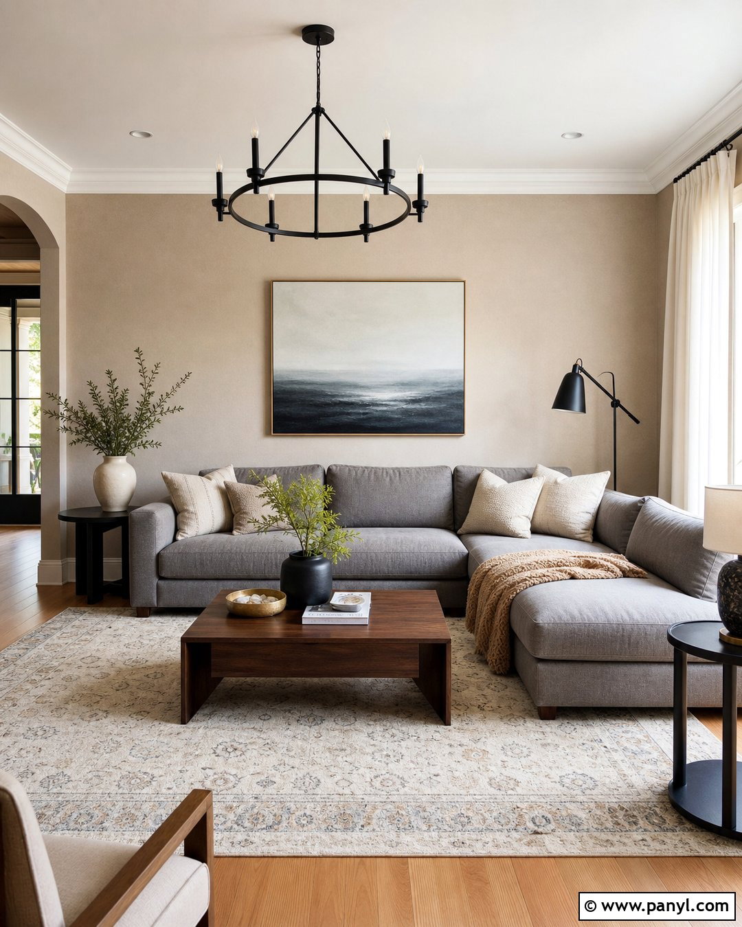 Beige Wall With Gray Sofa - 35 beige colour wall ideas