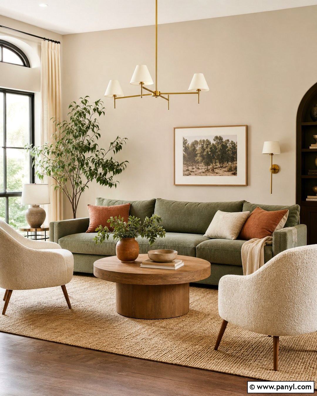 Beige Wall With Sage Green Furniture - 35 beige colour wall ideas