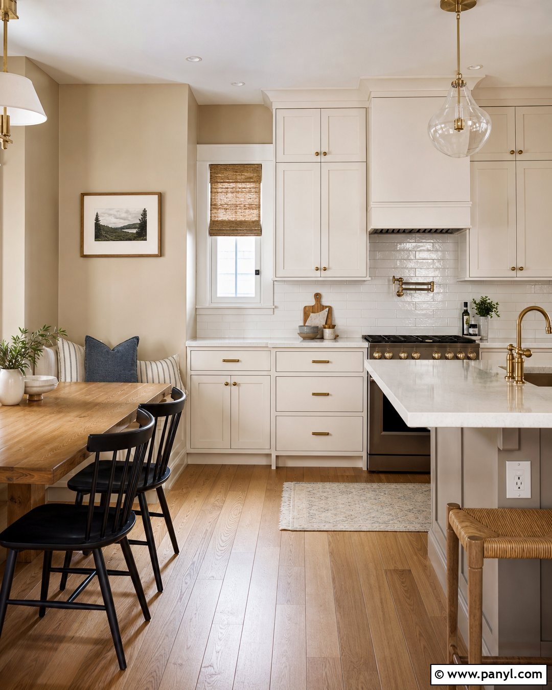 Beige Wall With White Kitchen Cabinets - 35 beige colour wall ideas
