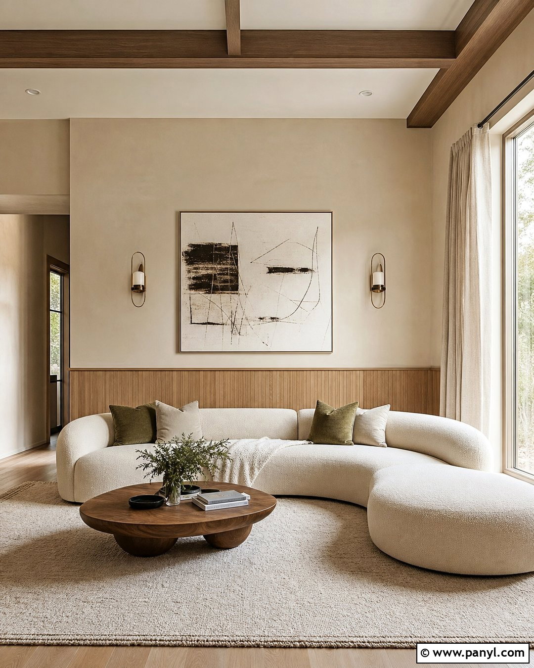 Beige Wall With Wood Paneling - 35 beige colour wall ideas