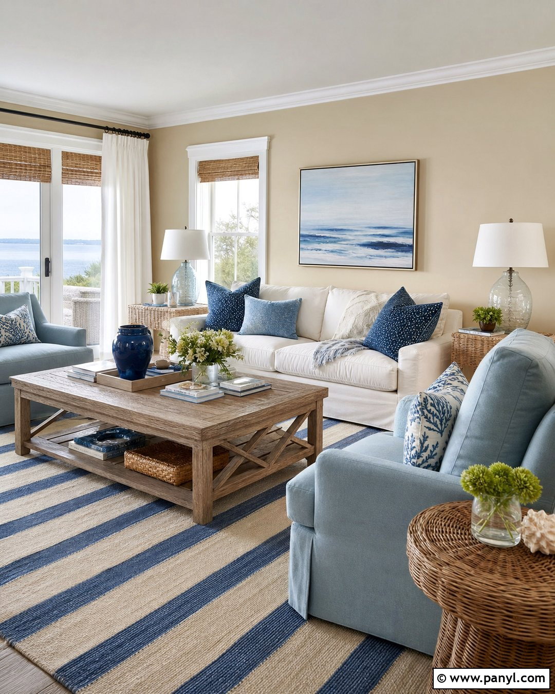 Beige Walls In Coastal Living Room - 50 beige wall ideas