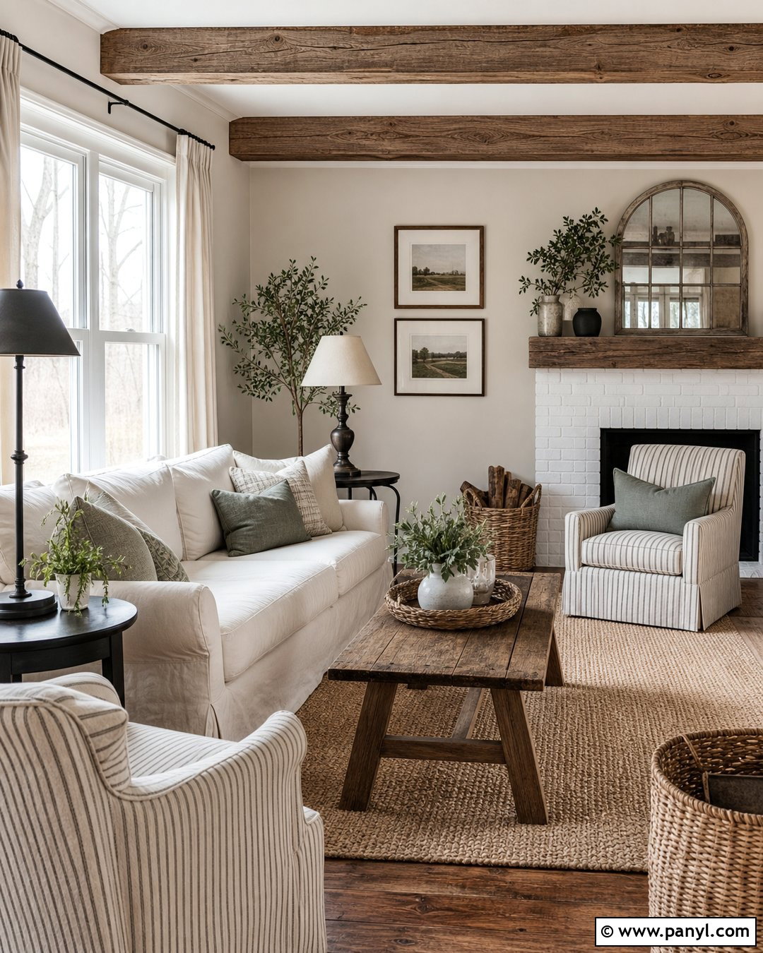 Beige Walls In Farmhouse Living Room - 50 beige wall ideas