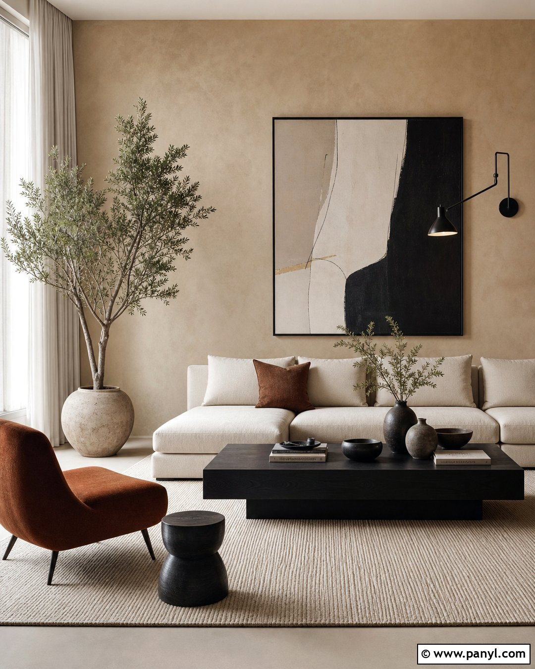 Beige Walls In Modern Living Room - 50 beige wall ideas