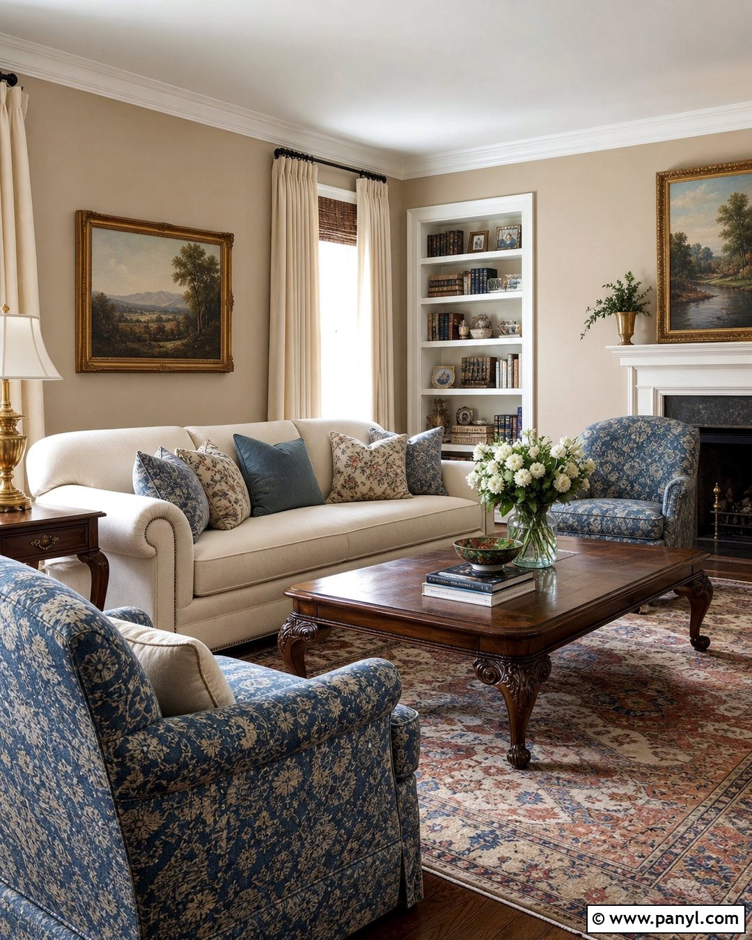 Beige Walls In Traditional Living Room - 50 beige wall ideas