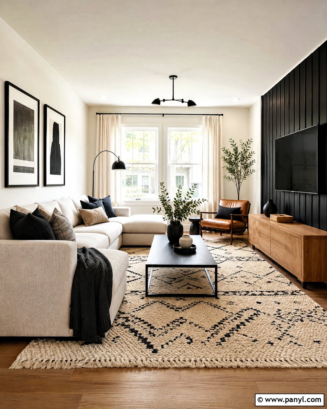 Beige Walls With Black Accents - 20 beige walls living room decor ideas