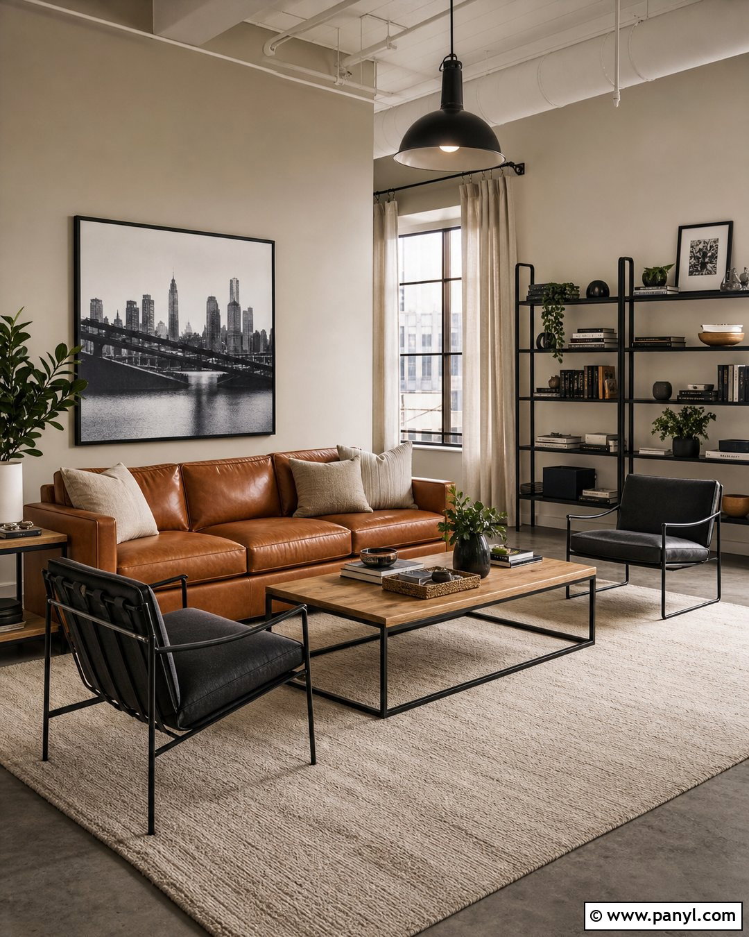 Beige Walls With Black And Cognac - 25 Beige Wall Color Palette Ideas