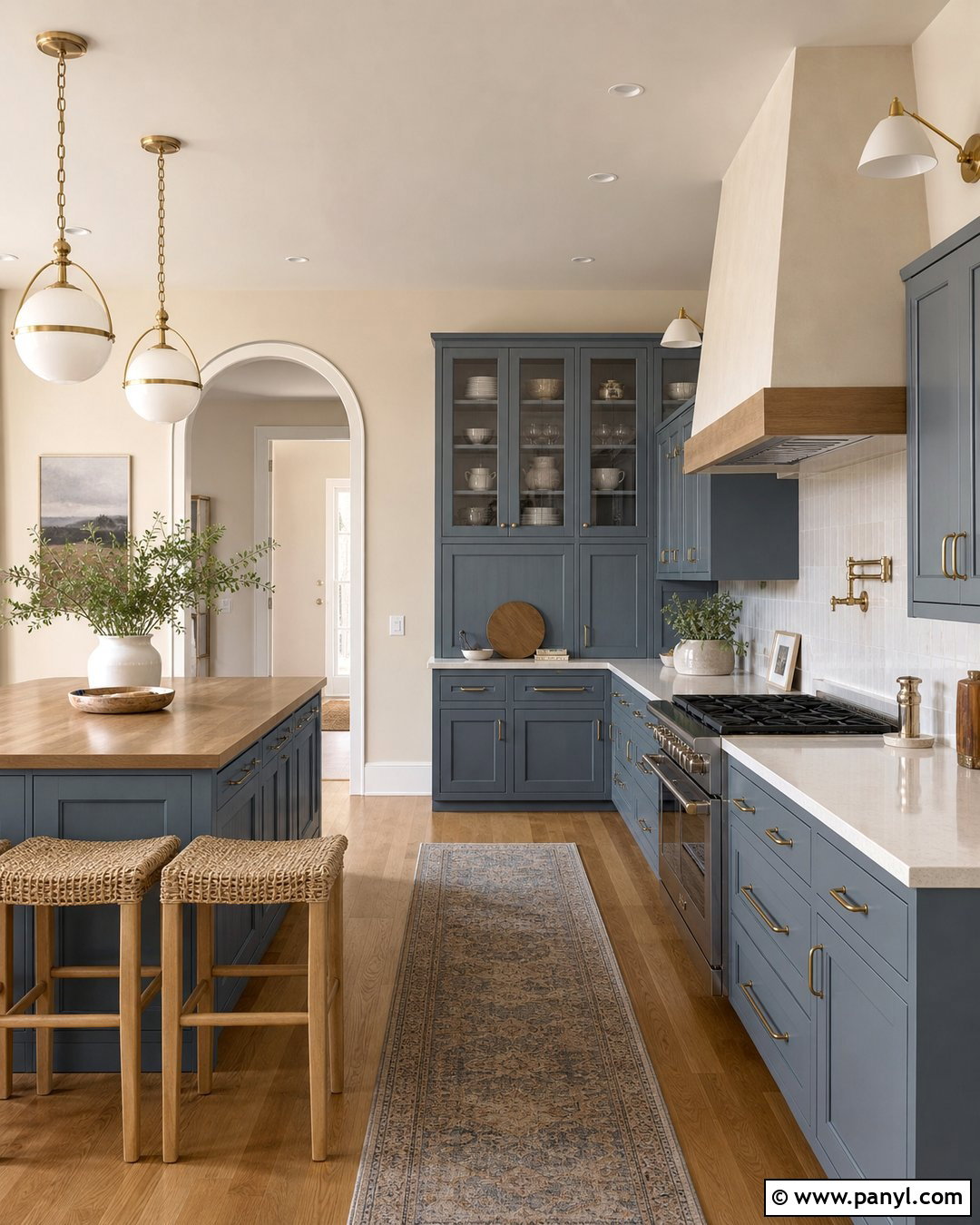 Beige Walls With Blue Cabinets - 50 beige wall ideas