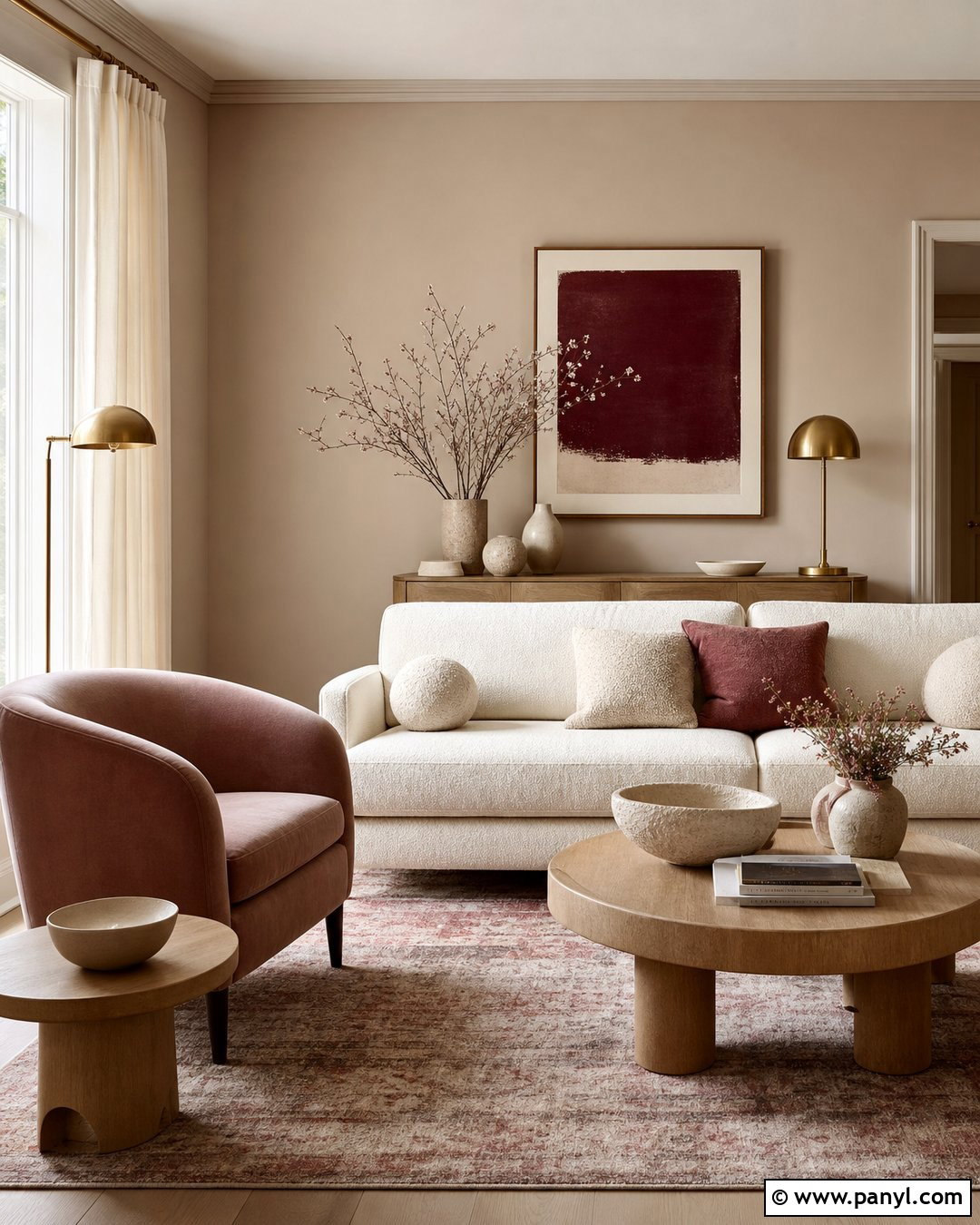 Beige Walls With Blush Pink Decor - 35 Beige Wall Colour Ideas