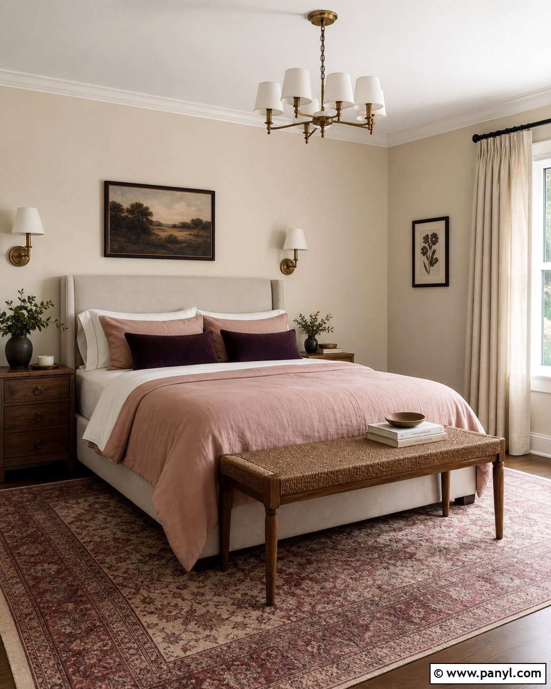 Beige Walls With Blush Pink - 20 Beige Walls Color Scheme Ideas